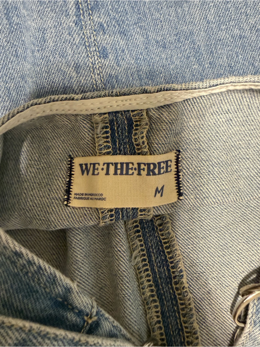 Free People We The Free light blue denim overalls - Picture 4 of 4